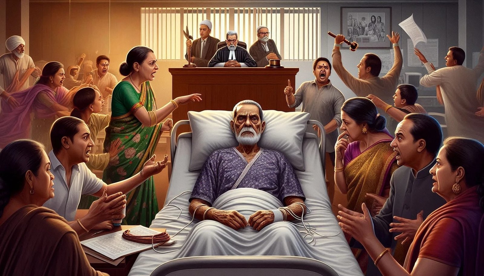 Indian family planning estate with a will document and pen